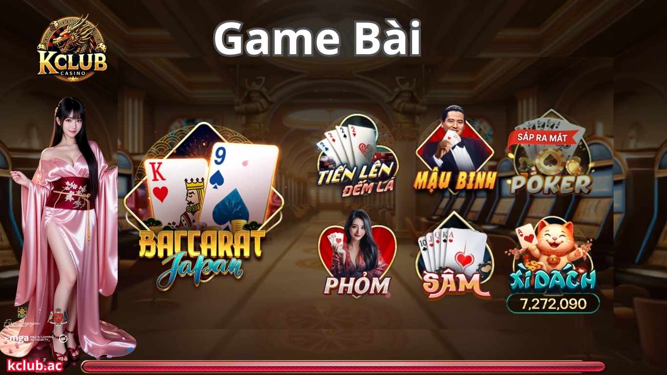 Các trò chơi hấp dẫn tại sảnh game bài Kclub