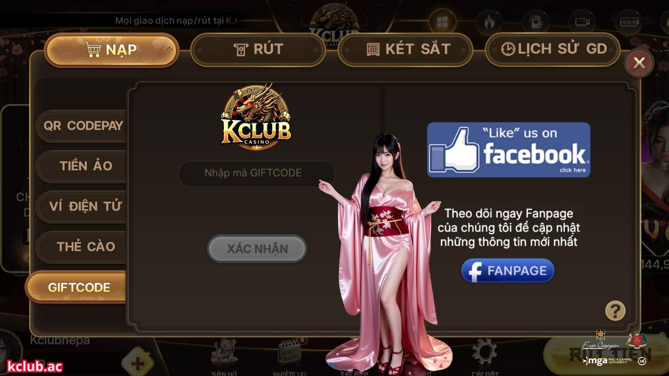 Hướng dẫn nạp Giftcode Kclub