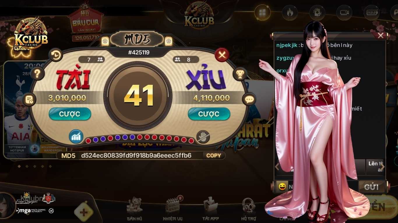 Giới thiệu Tài Xỉu MD5 Kclub